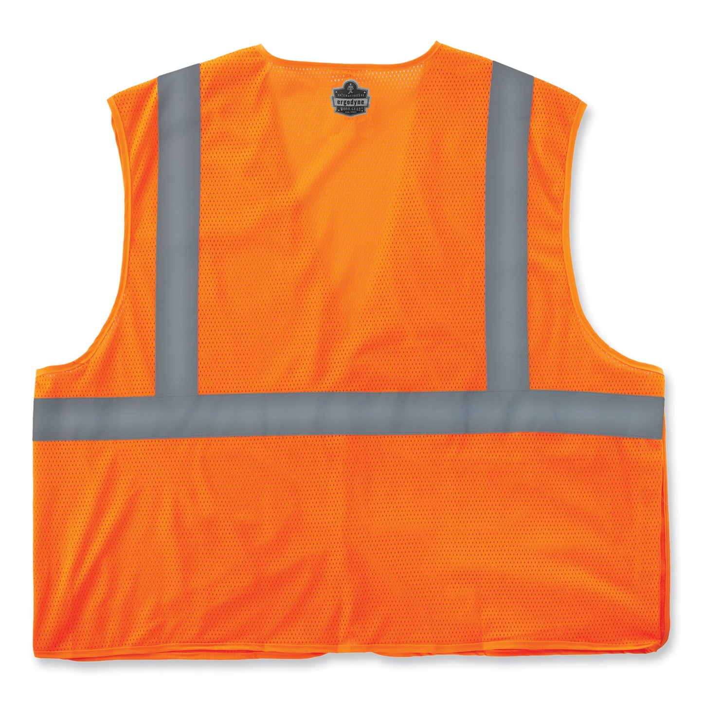GloWear 8215BA-S Single Size Class 2 Economy Breakaway Mesh Vest, Polyester, Small, Orange
