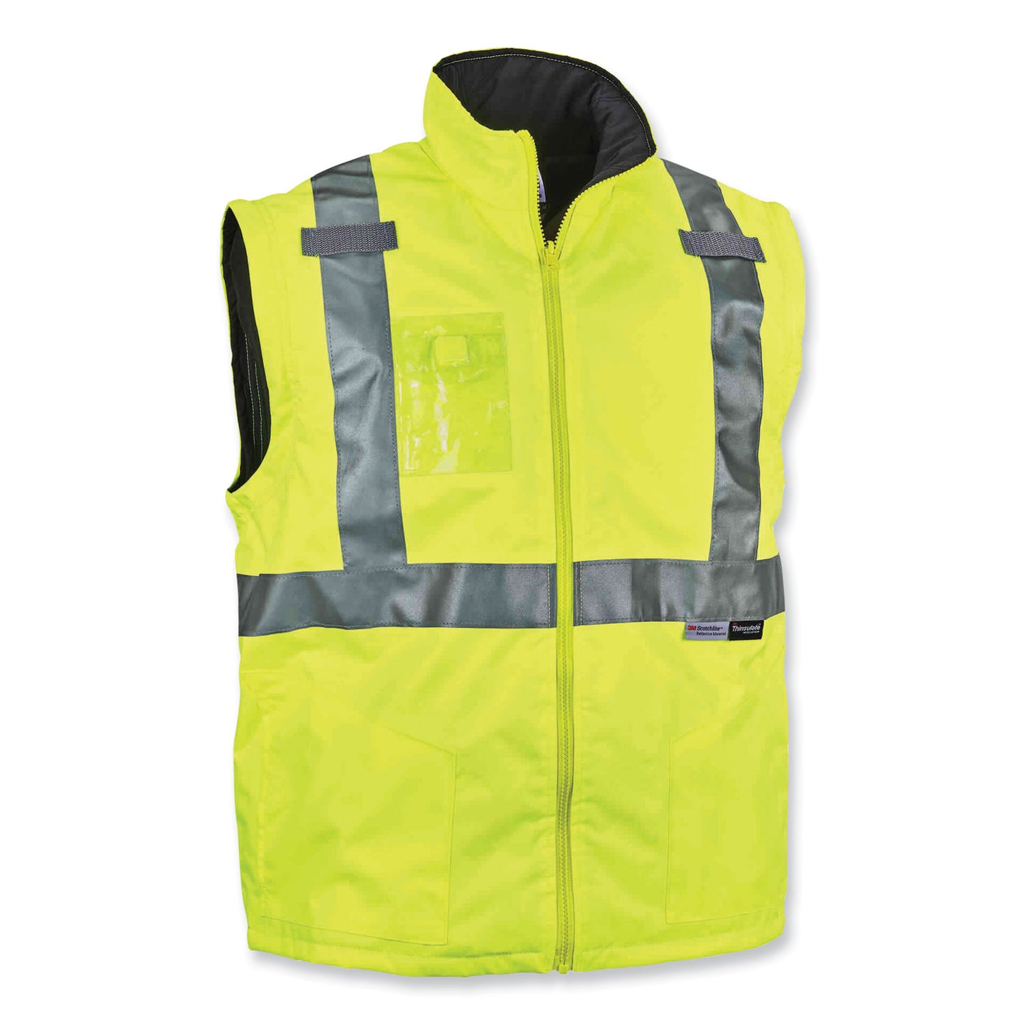 GloWear 8287 Class 2 Hi-Vis Jacket with Removable Sleeves, Small, Lime