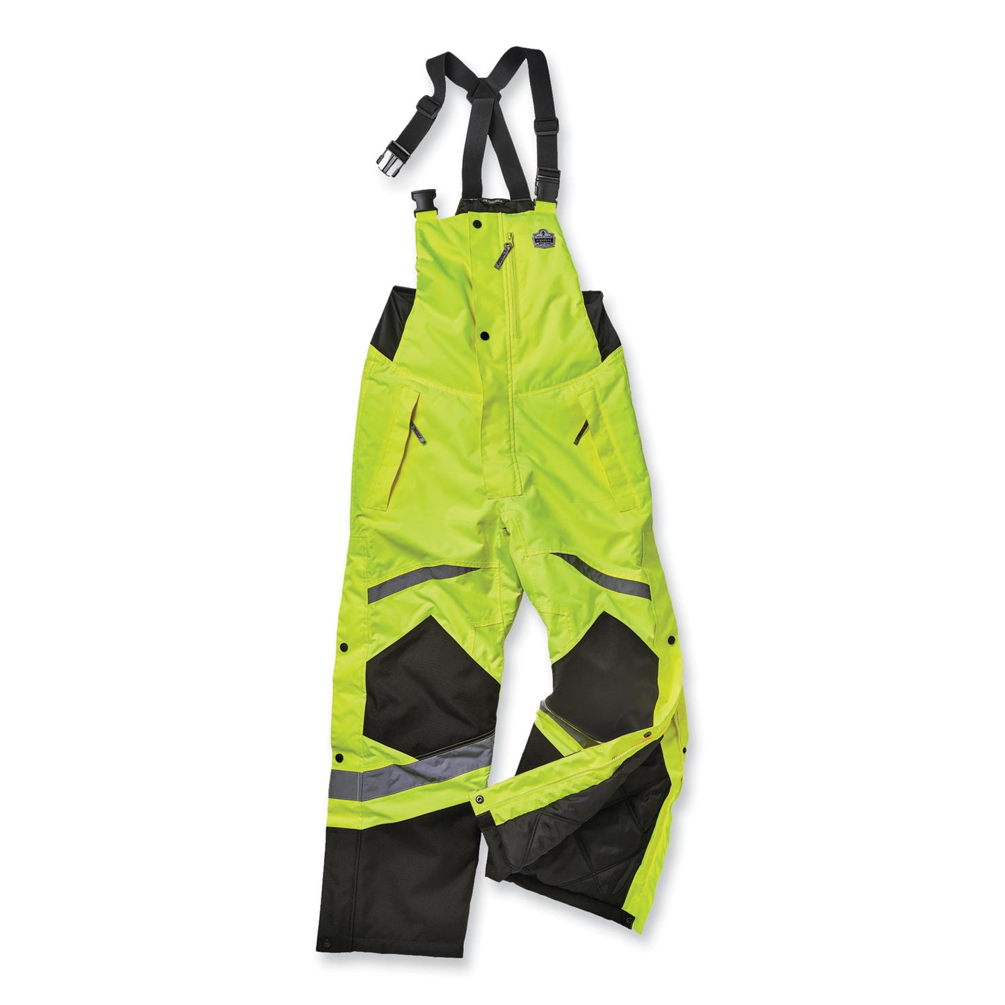 GloWear 8928 Class E Hi-Vis Insulated Bibs, Medium, Lime