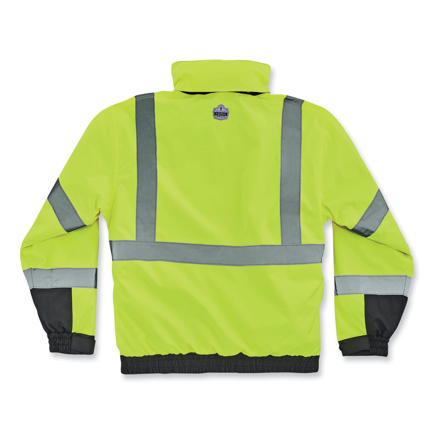 GloWear 8381 Class 3 Hi-Vis 4-in-1 Quilted Bomber Jacket, Lime, 2X-Large