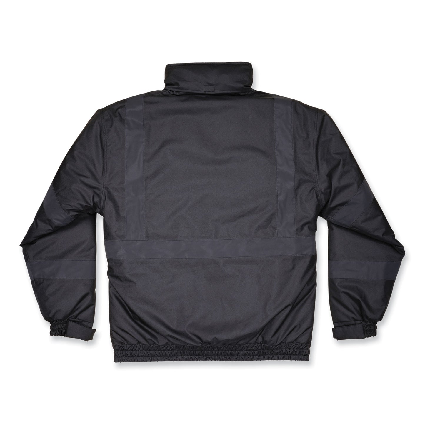 GloWear 8377EV Non-Certified Hi-Vis Quilted Bomber Jacket, Black, Small