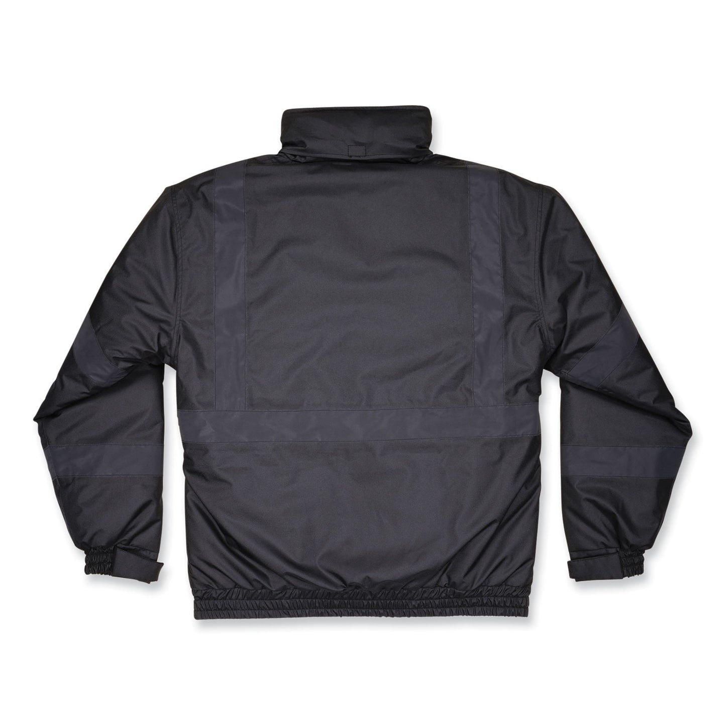GloWear 8377EV Non-Certified Hi-Vis Quilted Bomber Jacket, Black, 3X-Large