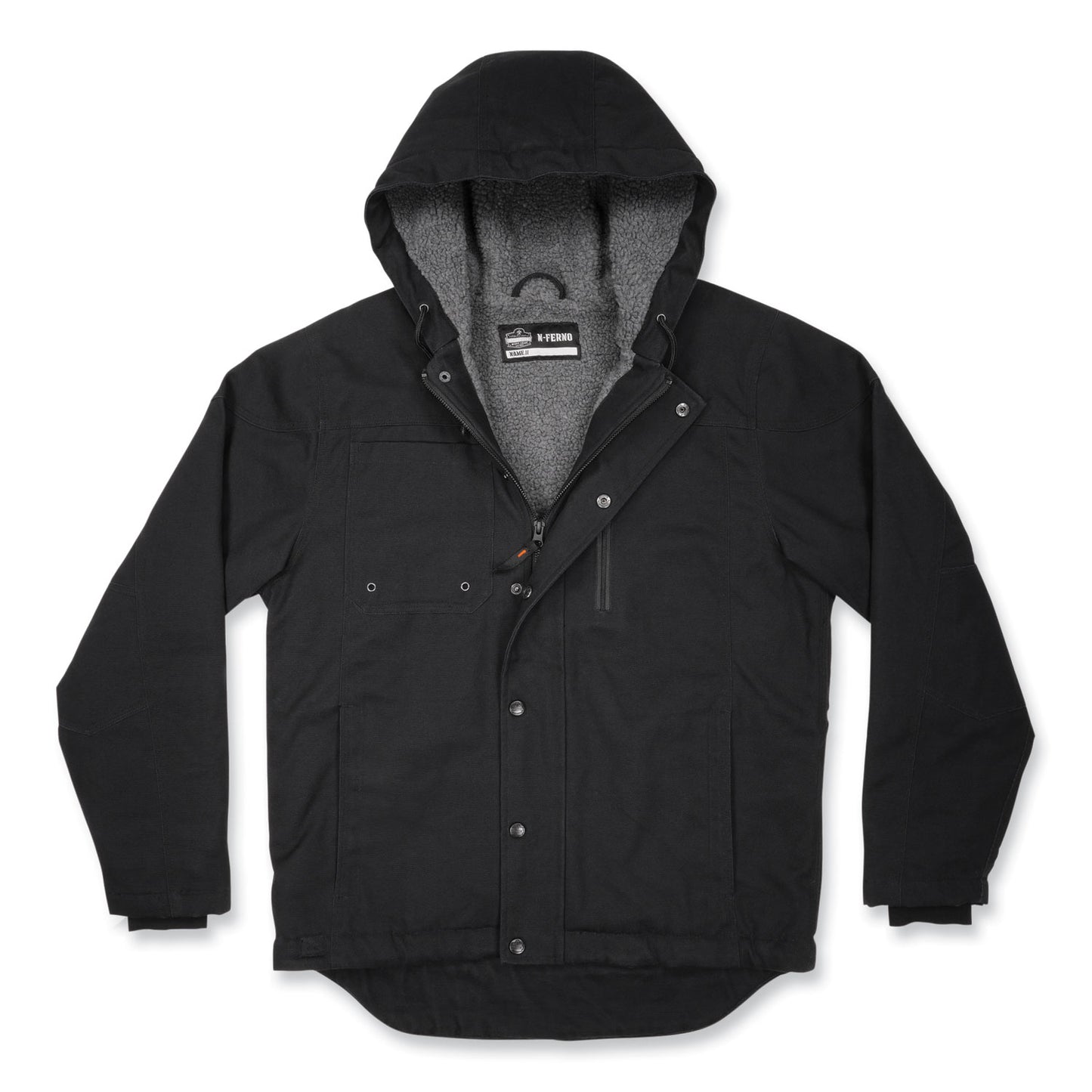 N-Ferno 6468 Duck Canvas Work Jacket, 4X-Large, Black