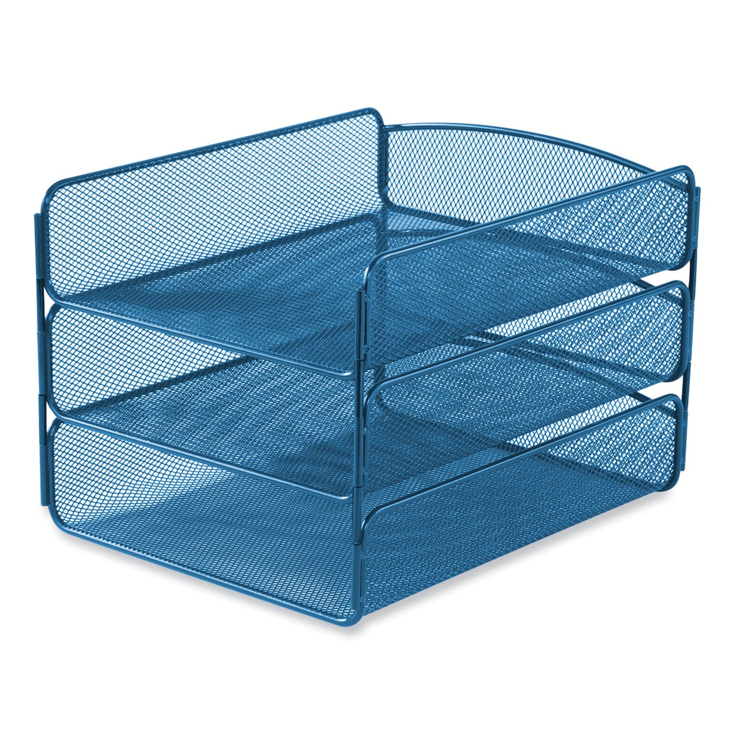 Onyx Triple Tray, 3 Sections, Letter Size Files, 9.25 x 11.75 x 8, Blue