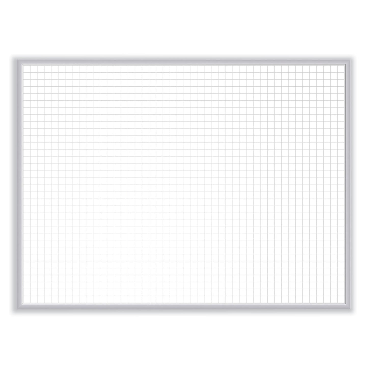 Non-Magnetic Whiteboard with Aluminum Frame, 120.63" x 48.63", White Surface, Satin Aluminum Frame