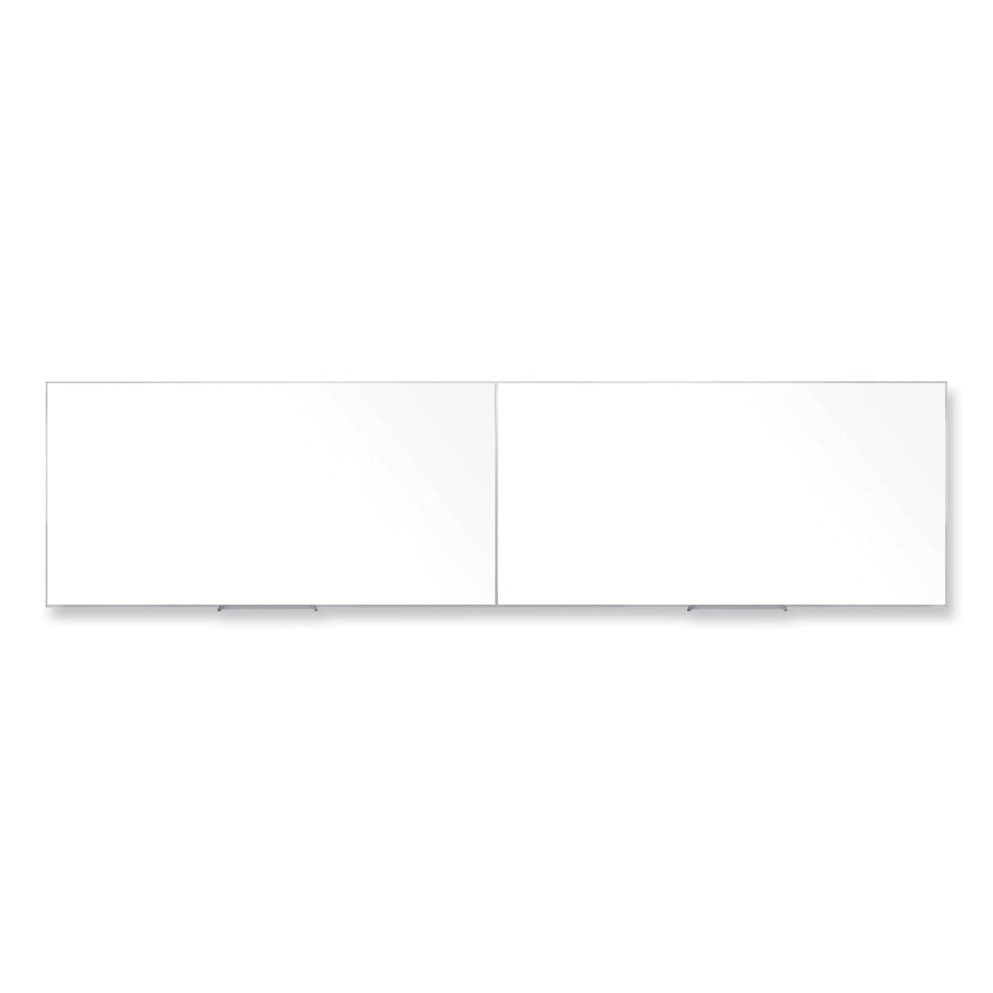 Magnetic Porcelain Whiteboard with Aluminum Frame, 193" x 48.5", White Surface, Satin Aluminum Frame