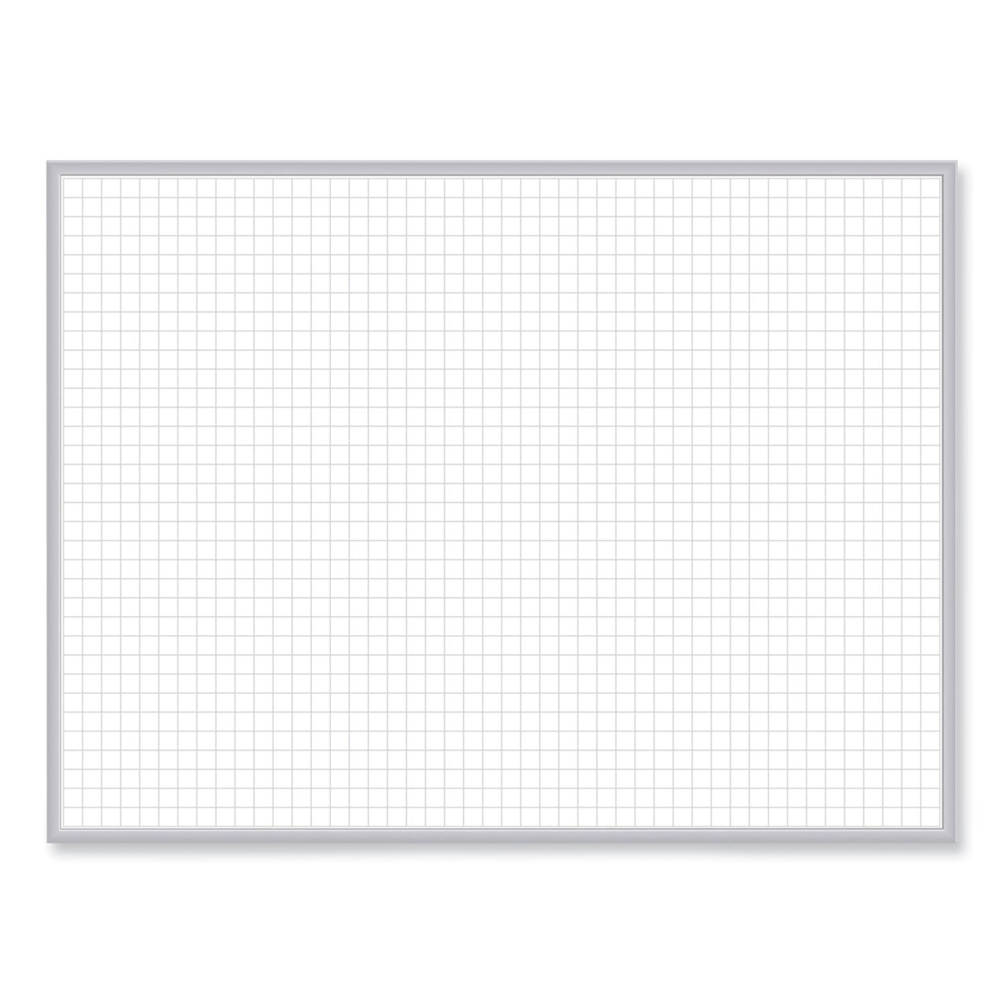 Magnetic Porcelain Whiteboard with Aluminum Frame, 36.5" x 60.5", White Surface, Satin Aluminum Frame