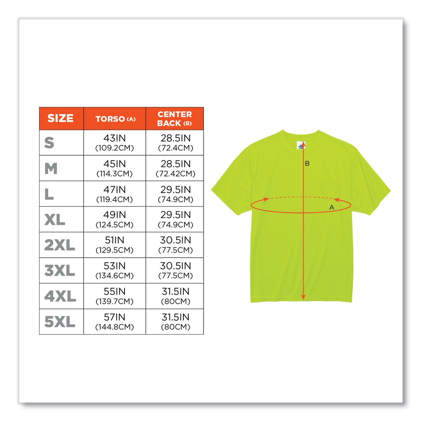GloWear 8089 Non-Certified Hi-Vis T-Shirt, X-Large, Lime