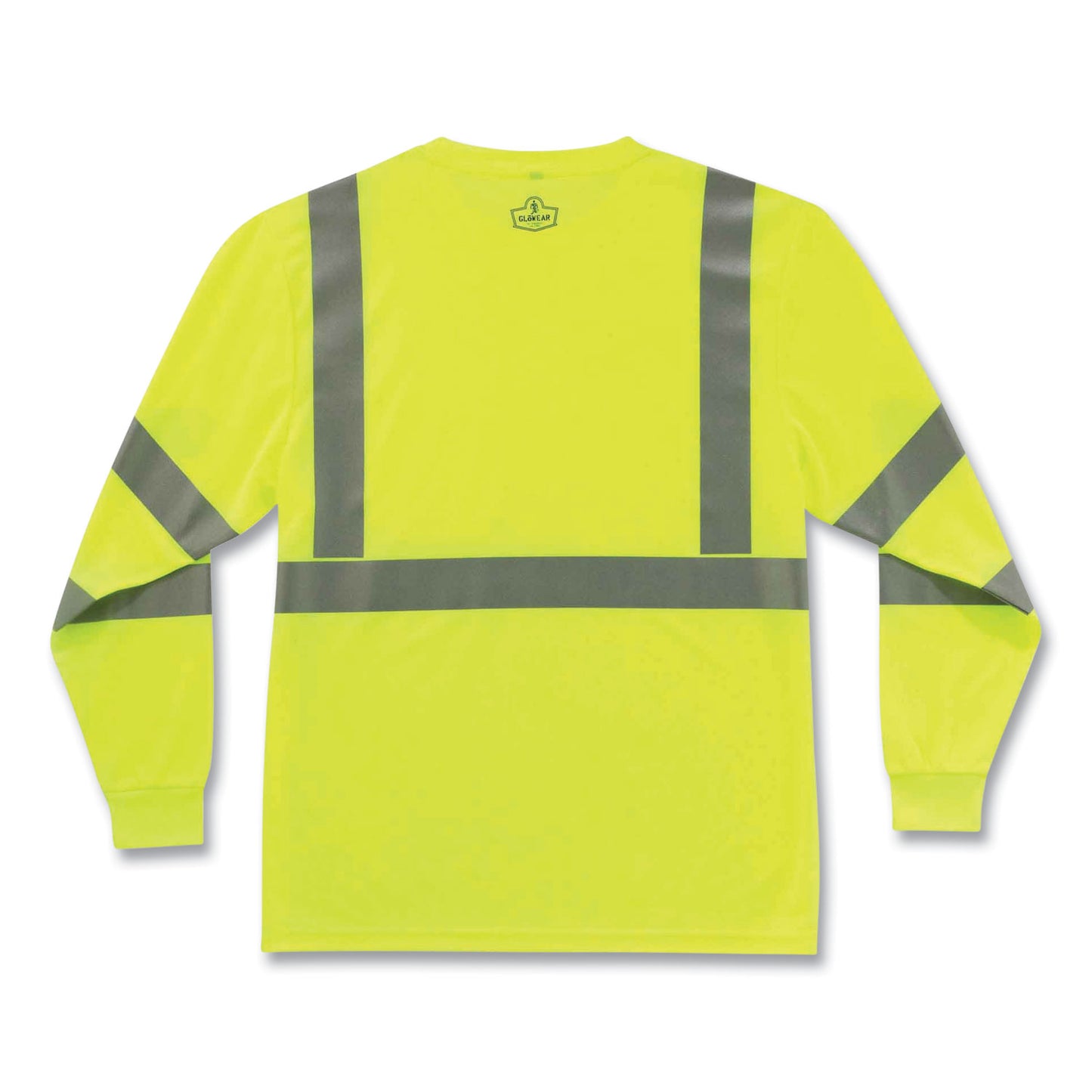 GloWear 8391 Class 3 Hi-Vis Long Sleeve Shirt, Large, Lime