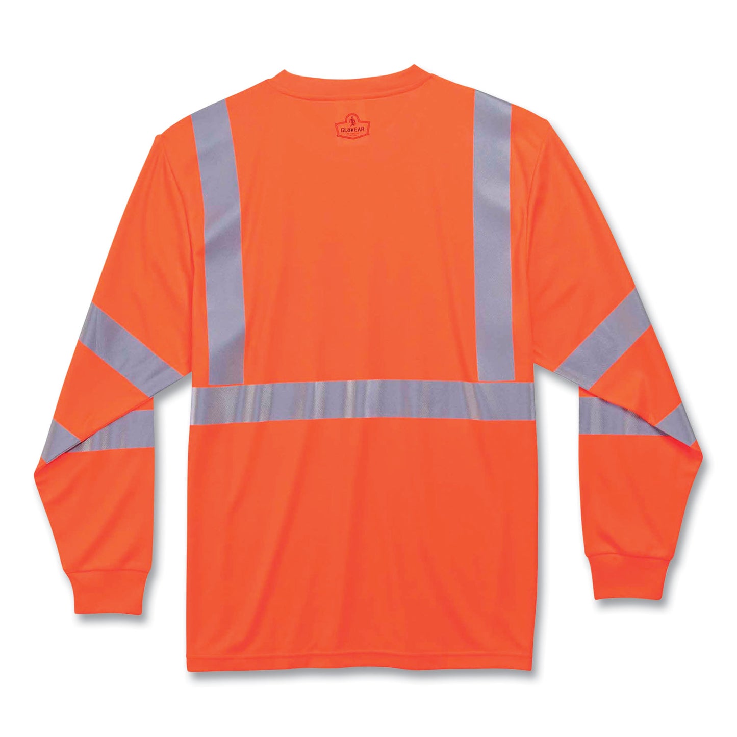 GloWear 8391 Class 3 Hi-Vis Long Sleeve Shirt, 5X-Large, Orange