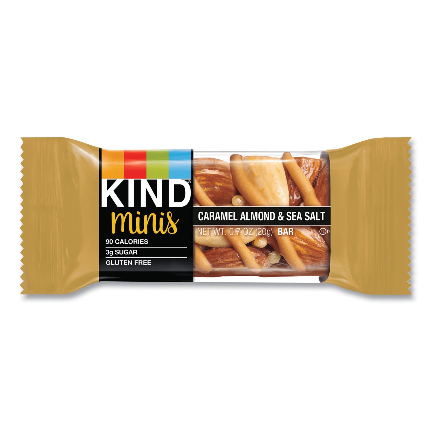 Minis, Caramel Almond Nuts/Sea Salt, 0.7 oz Bar, 10/Pack
