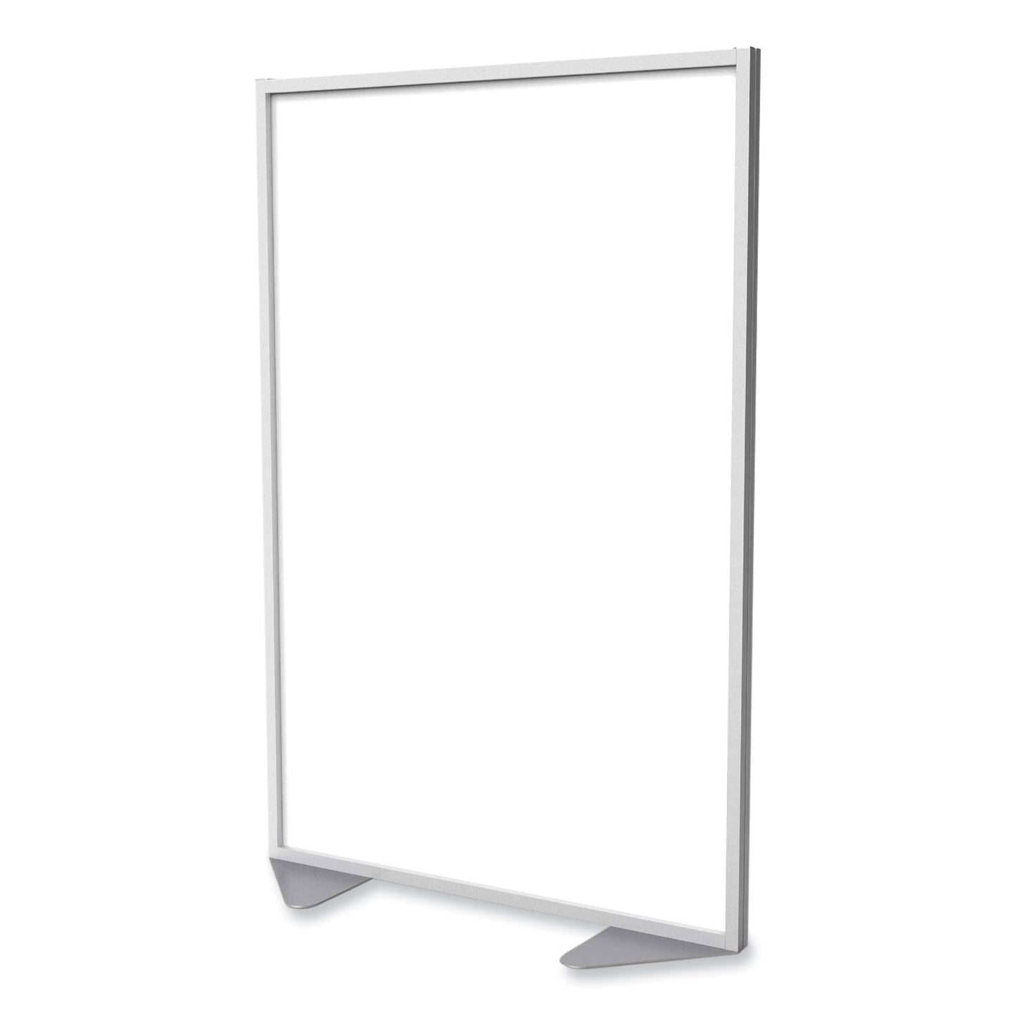 Floor Partition with Aluminum Frame, 48.06 x 2.04 x 53.86, White