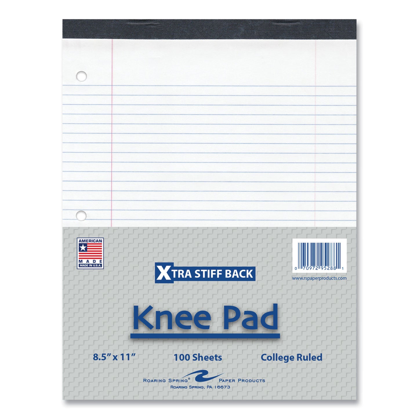 Stiff-Back Pad, Medium/College Rule, (100) White 8.5 x 11 Sheets, 36/Carton