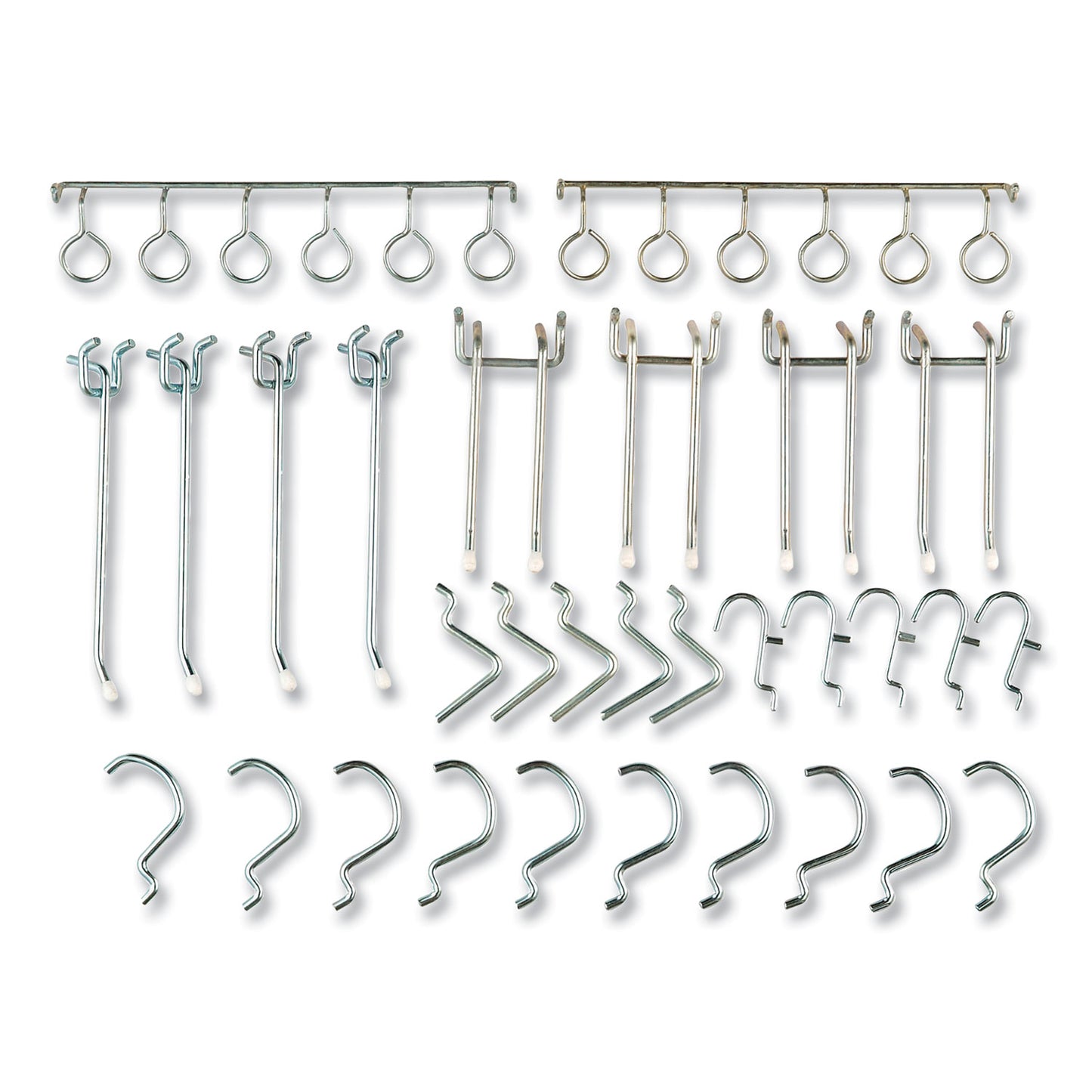 Pegboard Hooks, 30-Piece Assorted Hooks, Steel