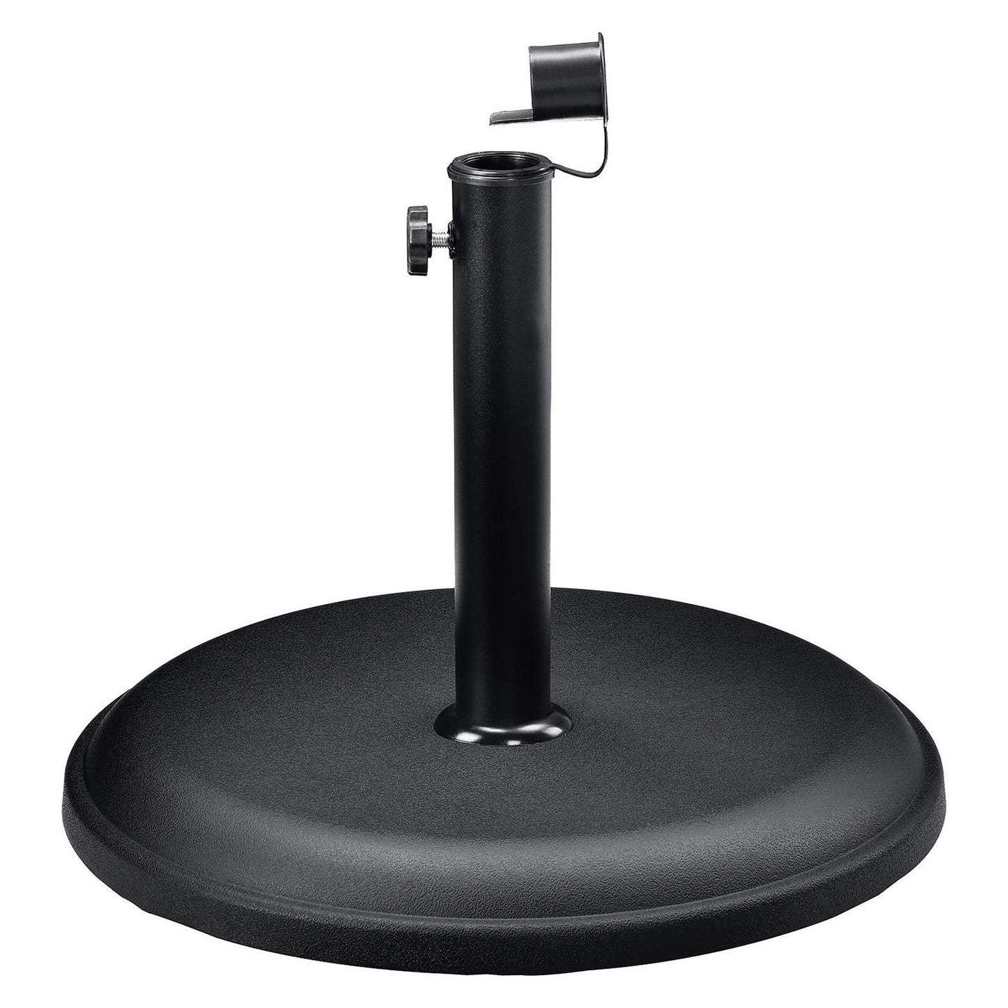 Umbrella Base, Round, Concrete, 33 lb Capacity, 18 x 18 x 13.5, Black
