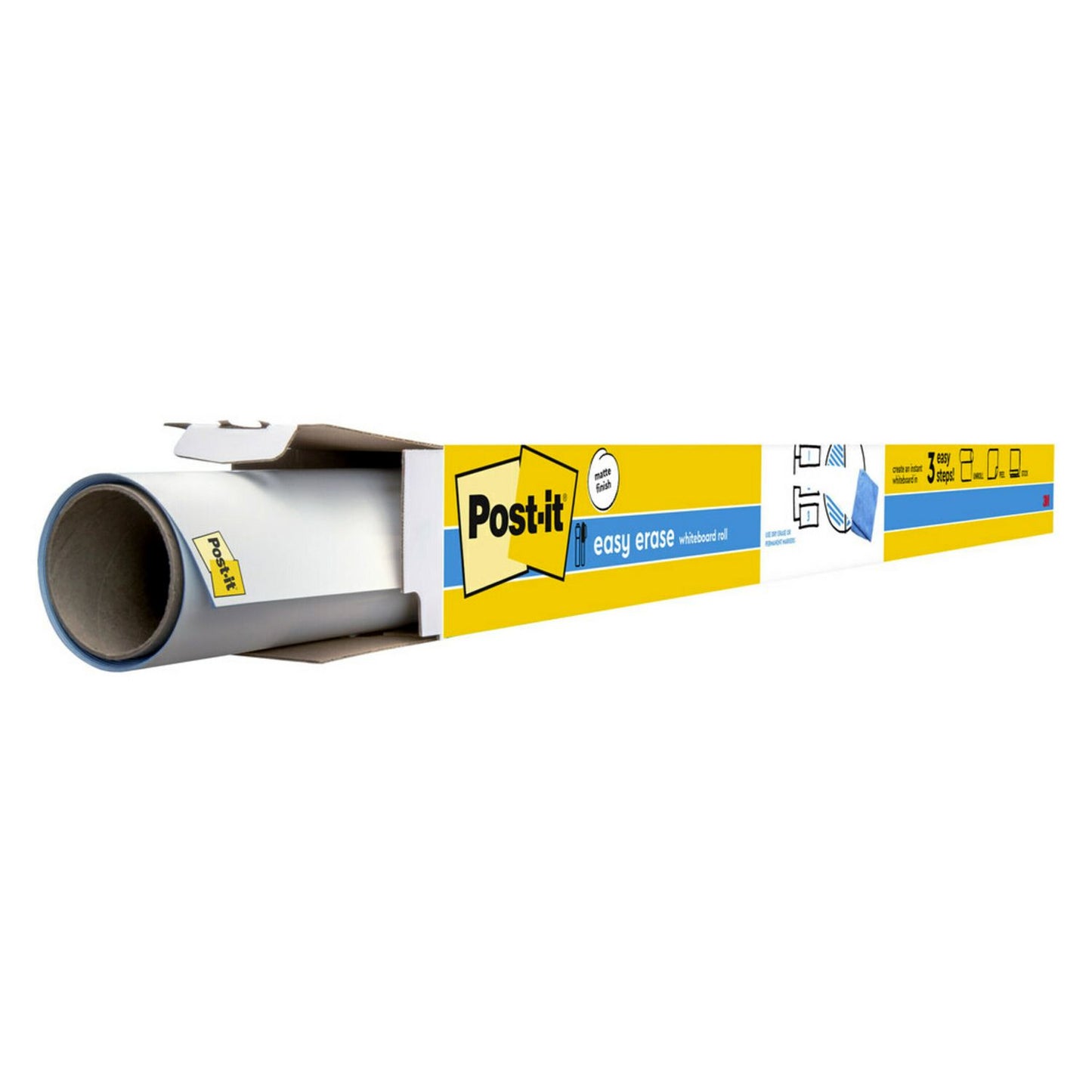 Easy Erase Permanent Marker Whiteboard Surface, Laminate Film, 48" x 36", White