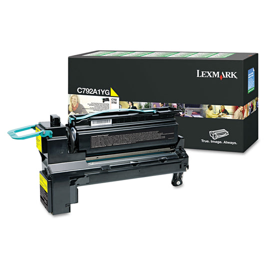 C792a1yg Return Program Toner, 6,000 Page-Yield, Yellow