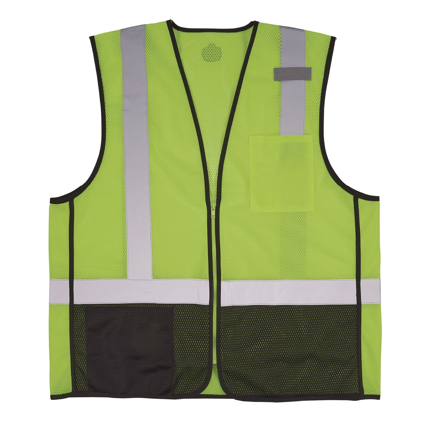GloWear 8210Z Hi-Vis Class 2 Mesh Vest, Polyester, Large to X-Large, Lime