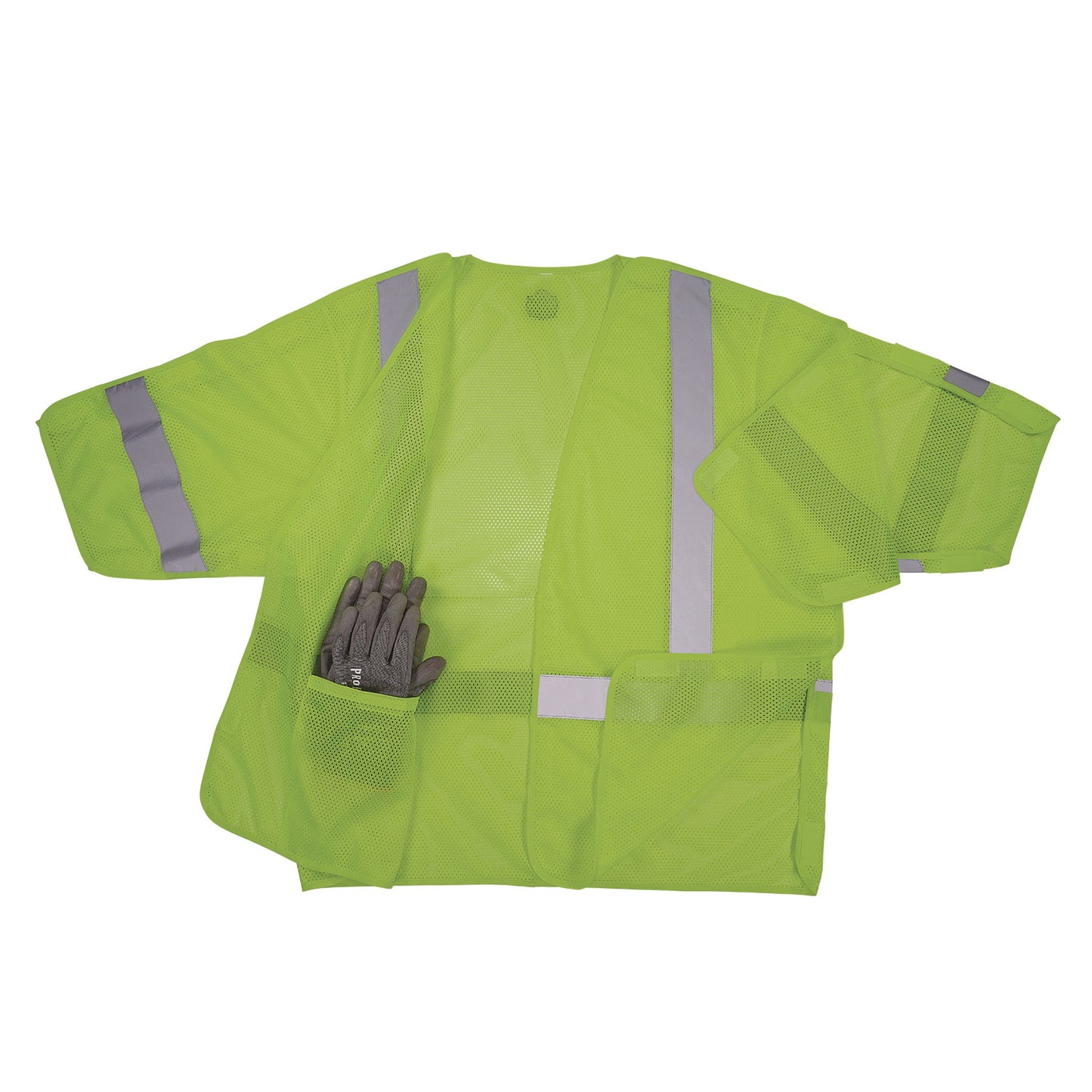 GloWear 8315BA Class 3 Hi-Vis Breakaway Safety Vest,Polyester, 2X-Large to 3X-Large, Lime