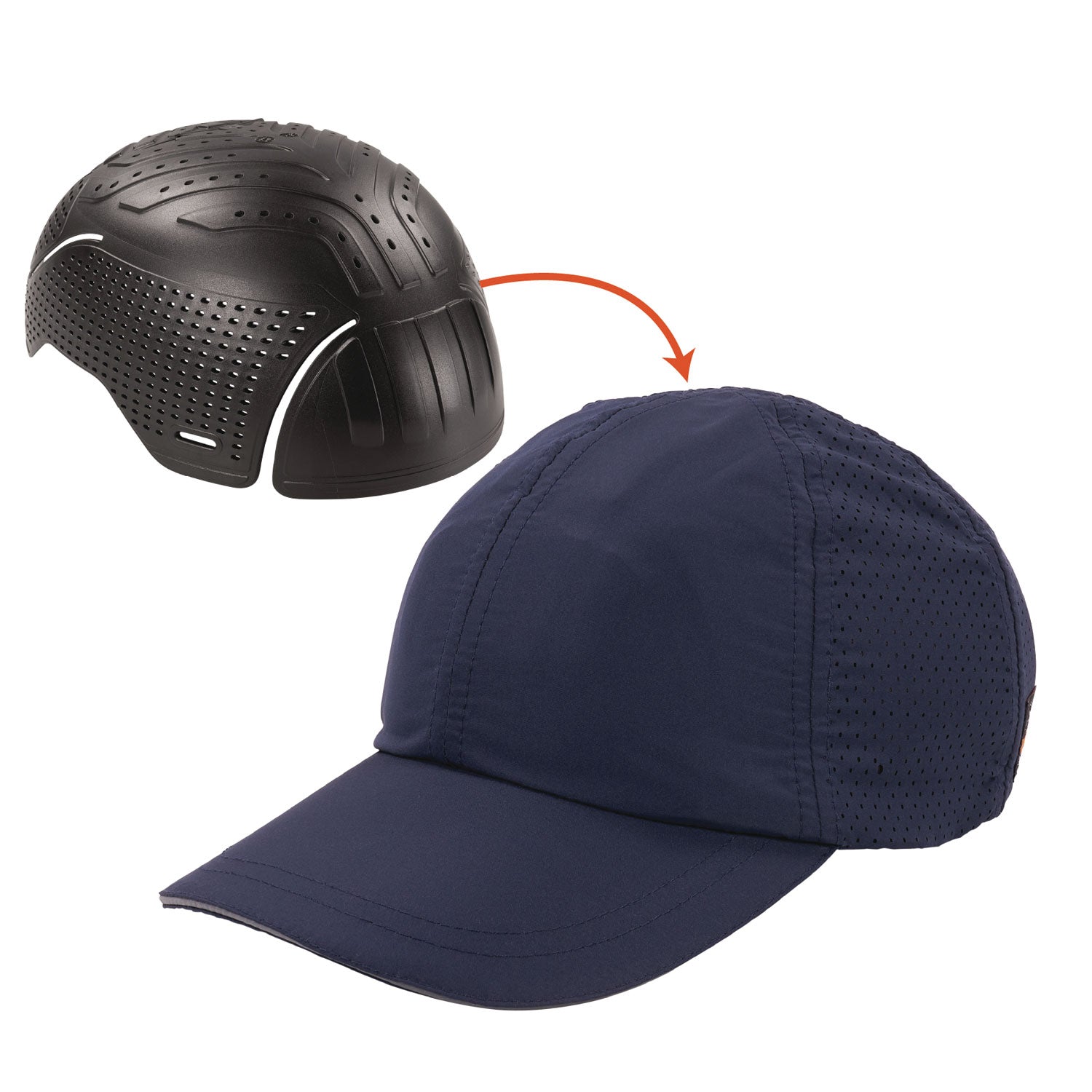 Skullerz 8947 Lightweight Baseball Hat and Bump Cap Insert, Front Brim, X-Large to XX-Large (7.25 to 8.5), 0.2" Insert, Navy