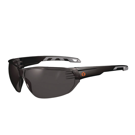 Skullerz VALI Anti-Scratch Enhanced Anti-Fog Safety Glasses, Frameless, Smoke Single Lens