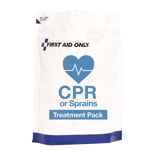 9-Piece CPR and Sprains Treatment Pack, Resealable Plastic Bag