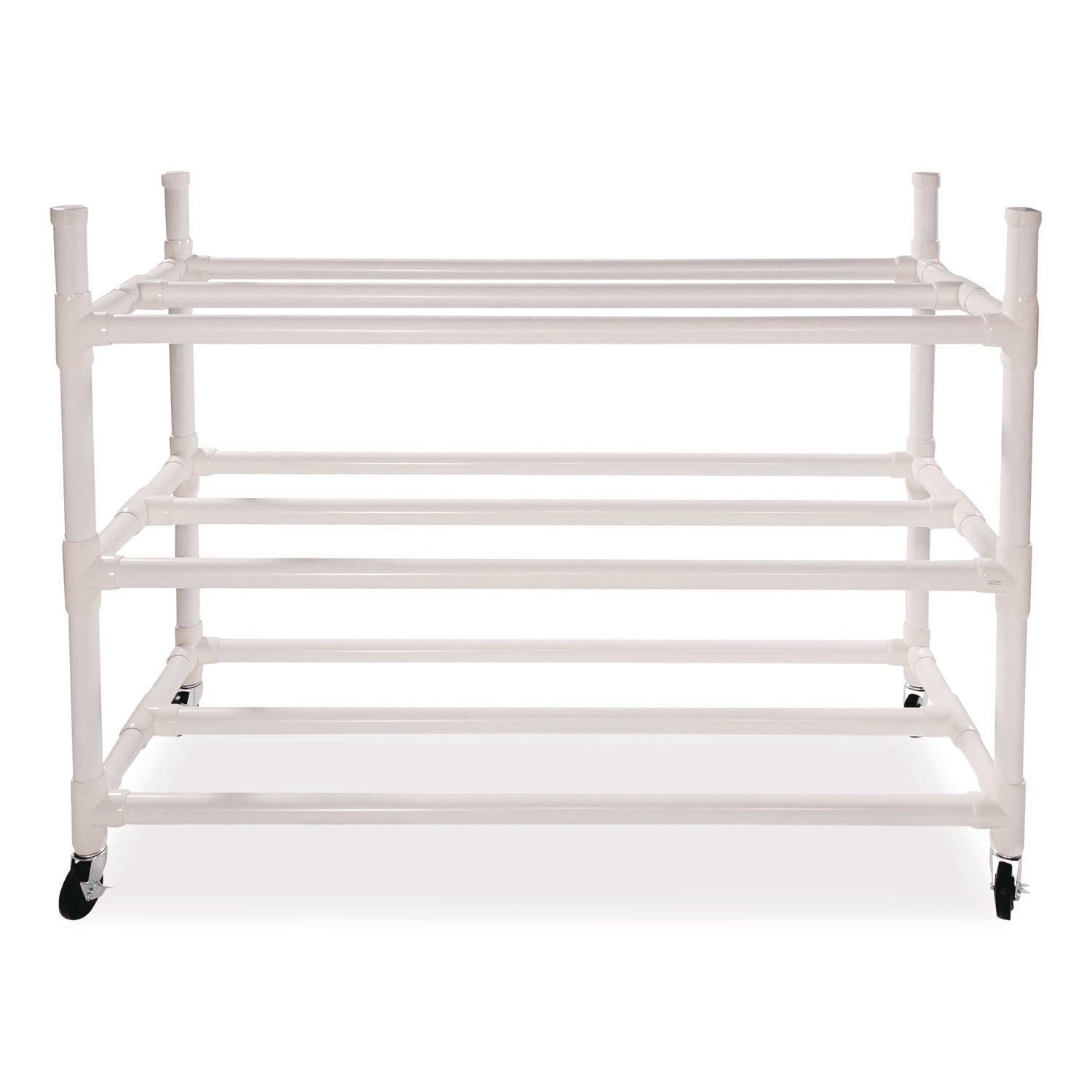 30 Basketball Heavy-Duty Cart, Heavy-Duty Plastic, 176 lb Capacity, 19 x 55 x 45, White