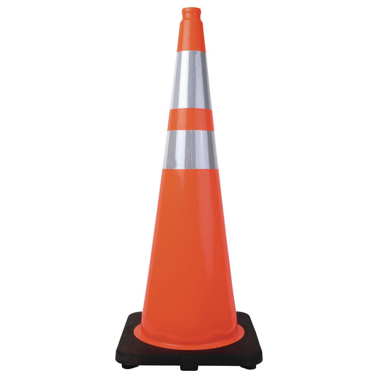 Traffic Cone, 14.5 x 1 x 36, Orange/Silver