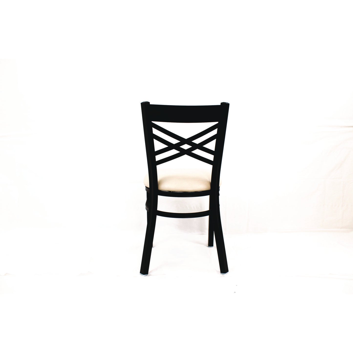 X Series Chair, Supports Up to 300 lb, 18" Seat Height, Cream Seat, Black Back, Black Base