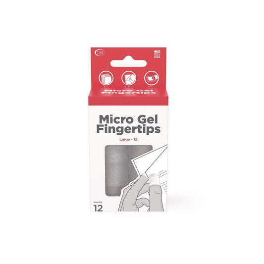 Micro-Gel Fingertips, Size 12, Large, Clear, 12/Pack