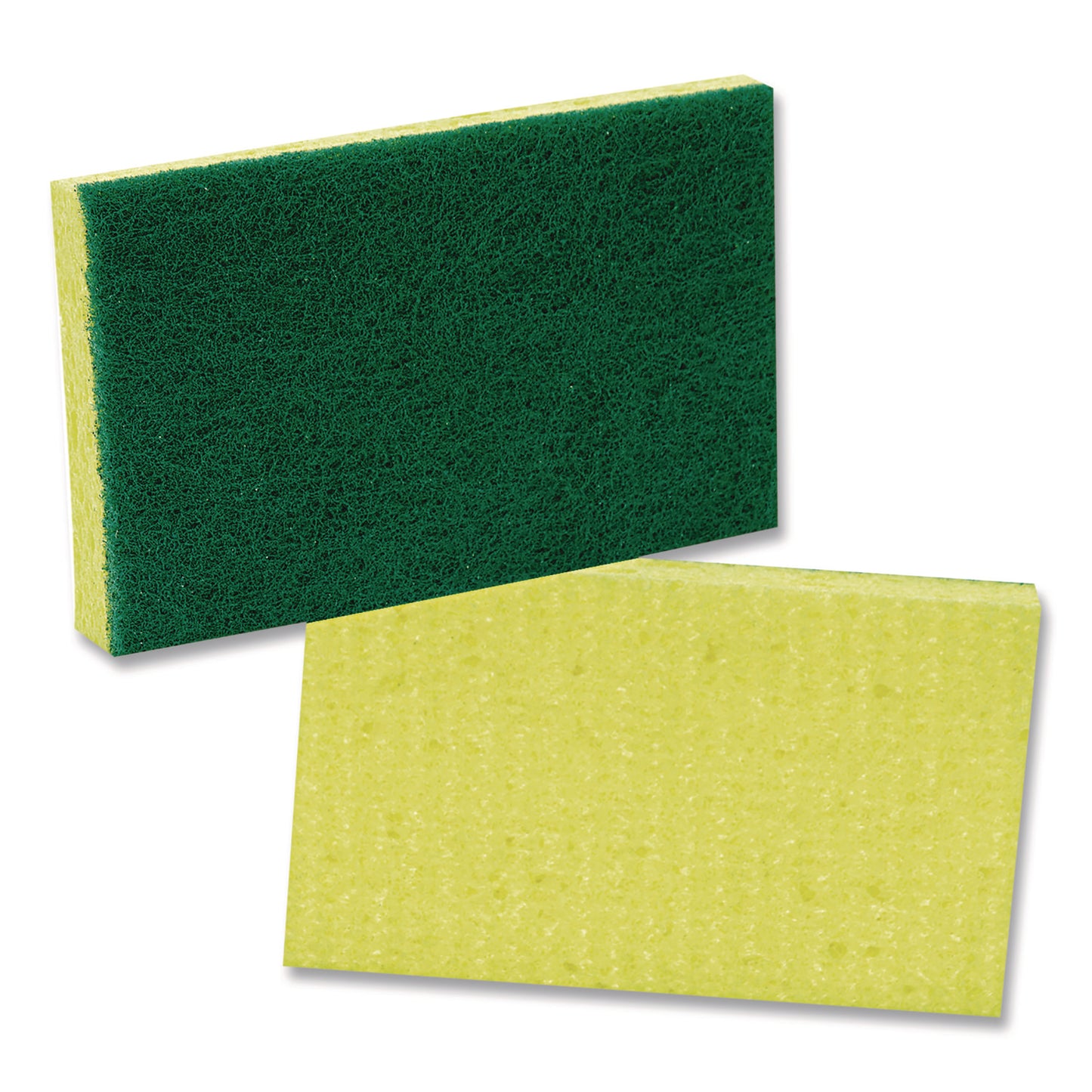 Medium-Duty Scrubbing Sponge 74, 3.6 x 6.1, 0.7" Thick, Yellow/Green