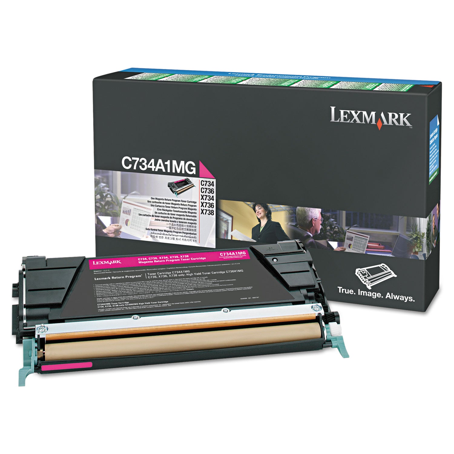 C748h1mg Return Program High-Yield Toner, 10,000 Page-Yield, Magenta