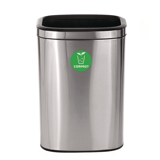 10.5 Gallon Compost Can, Brushed Stainless Steel