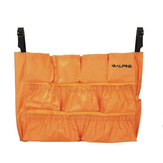 12-Pocket Trash Can Caddy Bag, 12 Compartments, 29 x 19.5, Orange