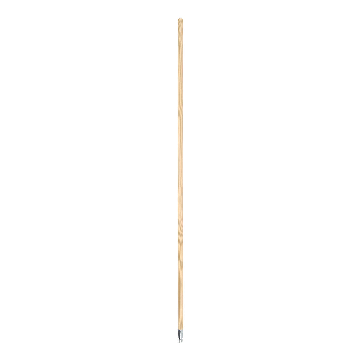 Metal Tip Threaded Hardwood Broom Handle, 0.94" dia x 60", Natural