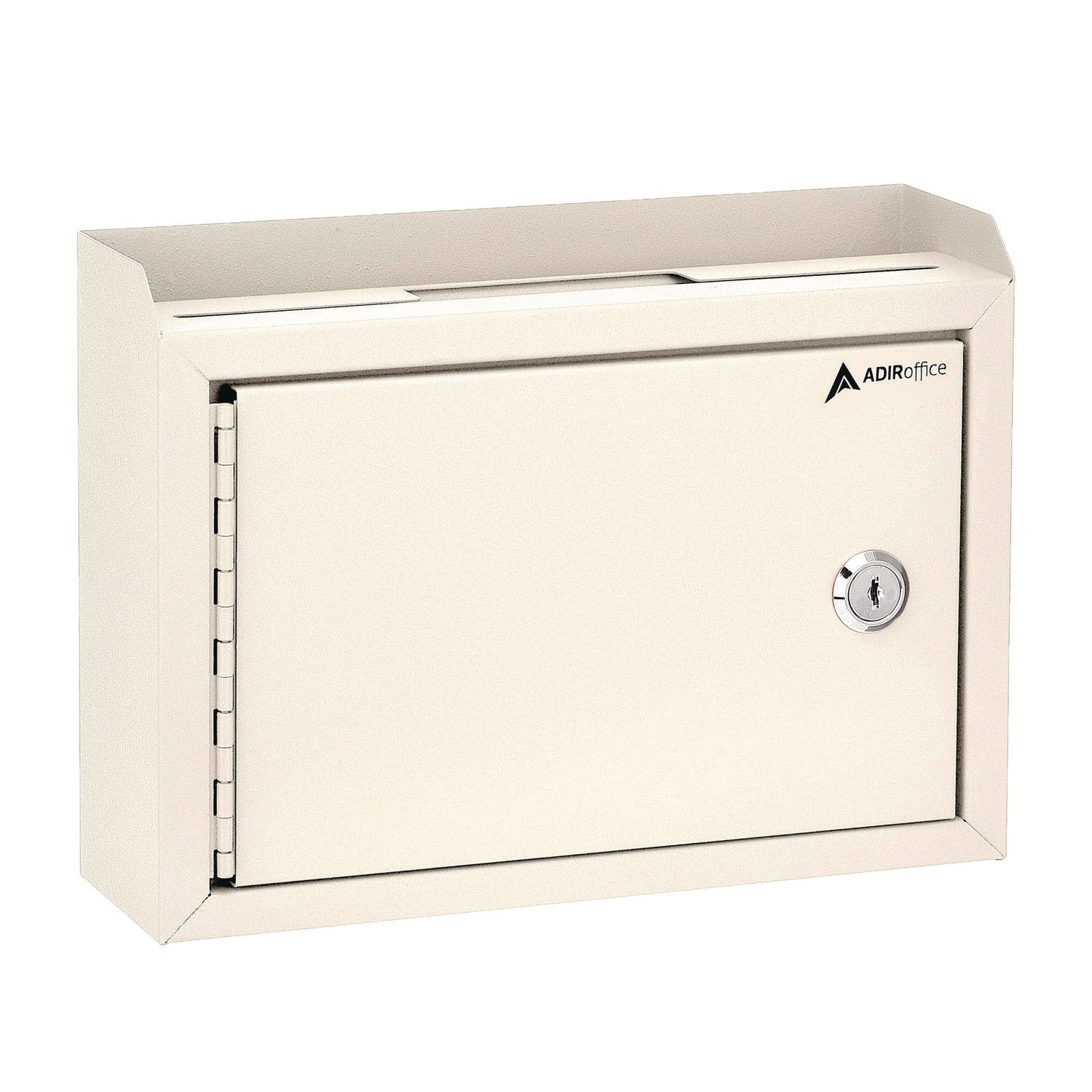 Medium Size Steel Multi-Purpose Secure Drop Box, 9.8 x 3.4 x 7.5, White