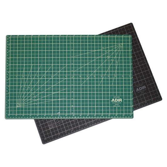 Reversible Self Healing Cutting Mat, 1" Grid with Guide Angles, 36" x 48", Green/Black