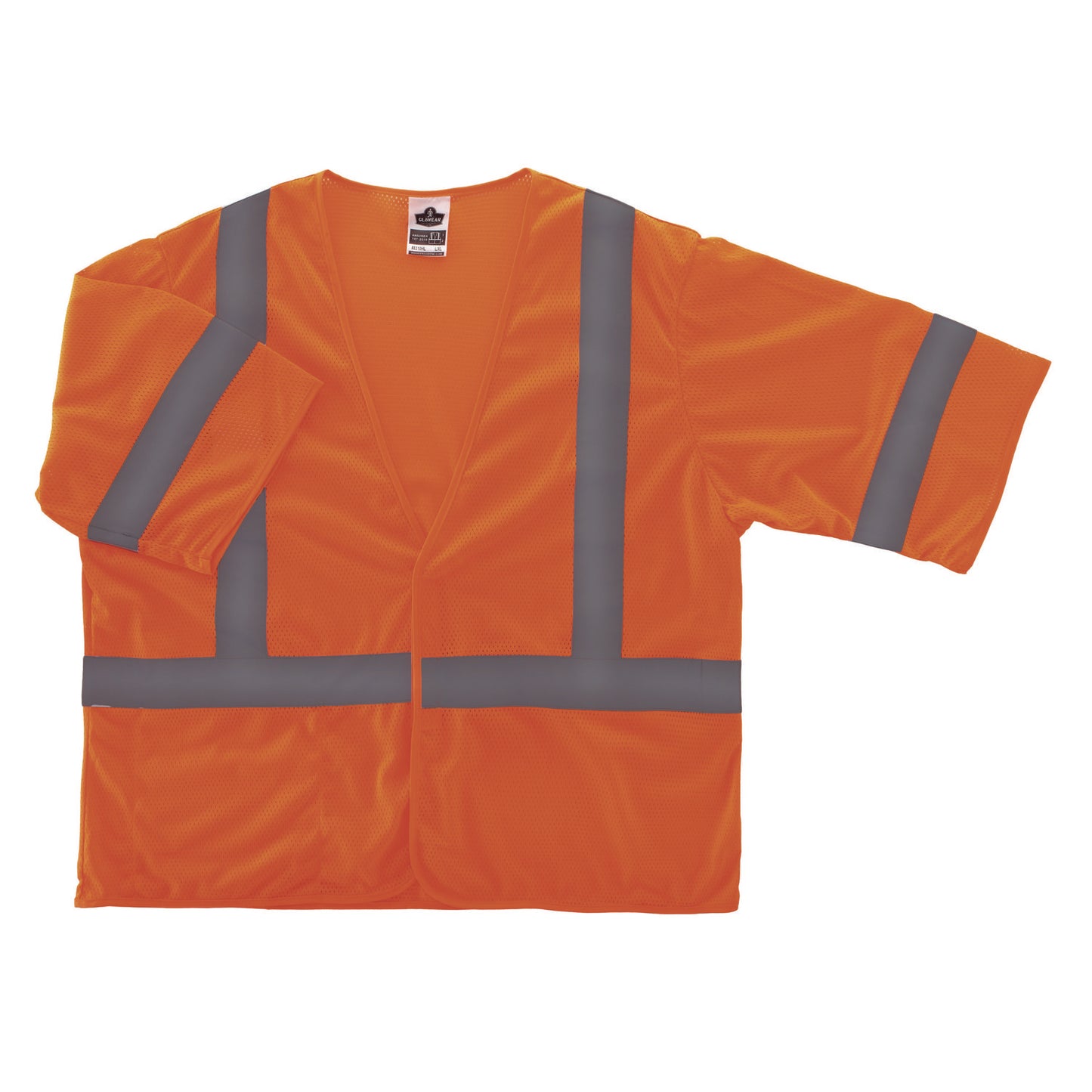 GloWear 8310HL Type R Class 3 Economy Mesh Vest, Polyester, Small to Medium, Orange