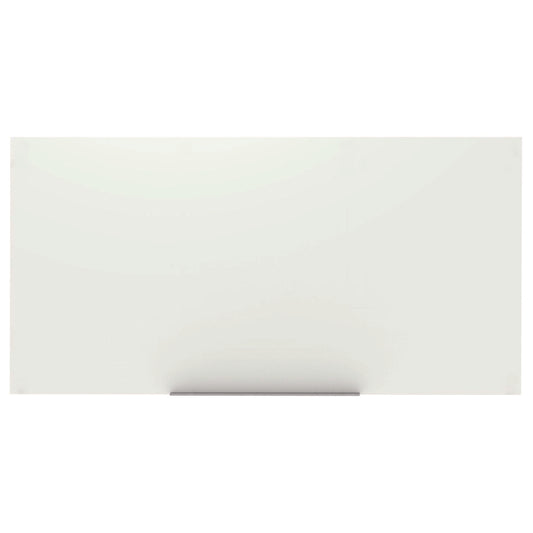 Magnetic Wall-Mounted Glass Board, 96" x 48", White Surface, Frameless