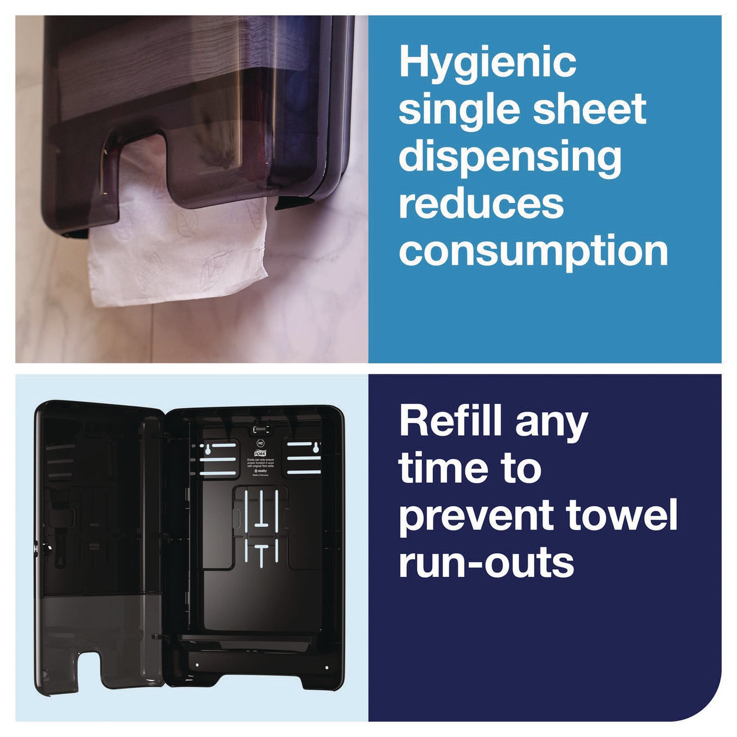 Xpress Multifold Hand Towel Dispenser H2, 11.9 x 4 x 17.5, Black