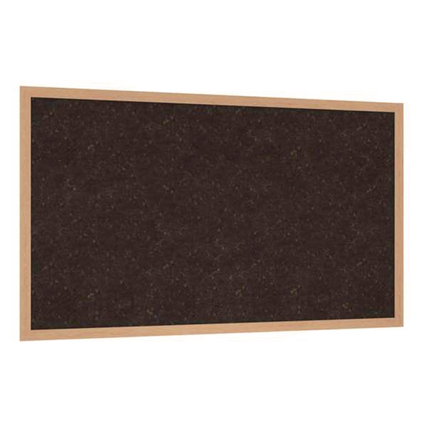 Natural Cork Bulletin Board with Wood Frame, 87.94" x 48.5", Chocolate Surface, Natural Oak Frame