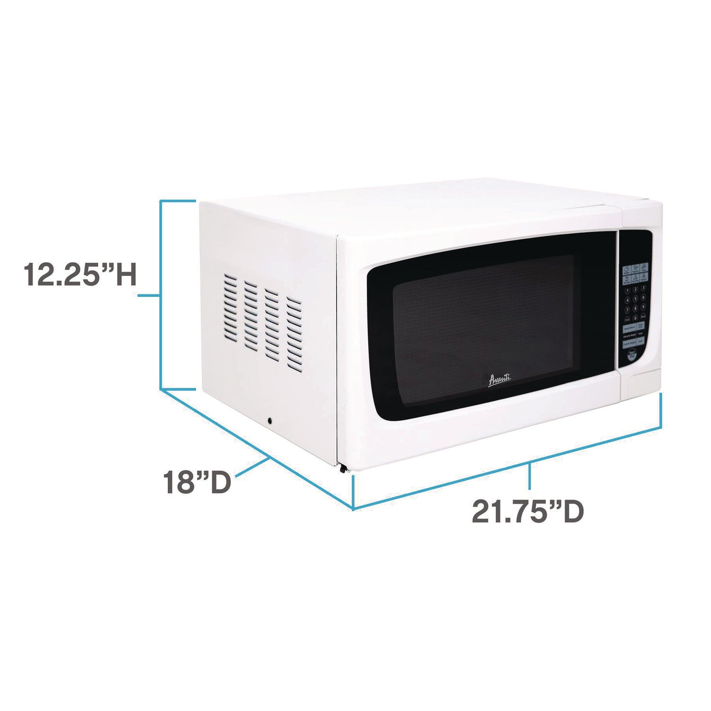 1.4 cu ft Electronic Microwave with Touch Pad, 1,000 W, White