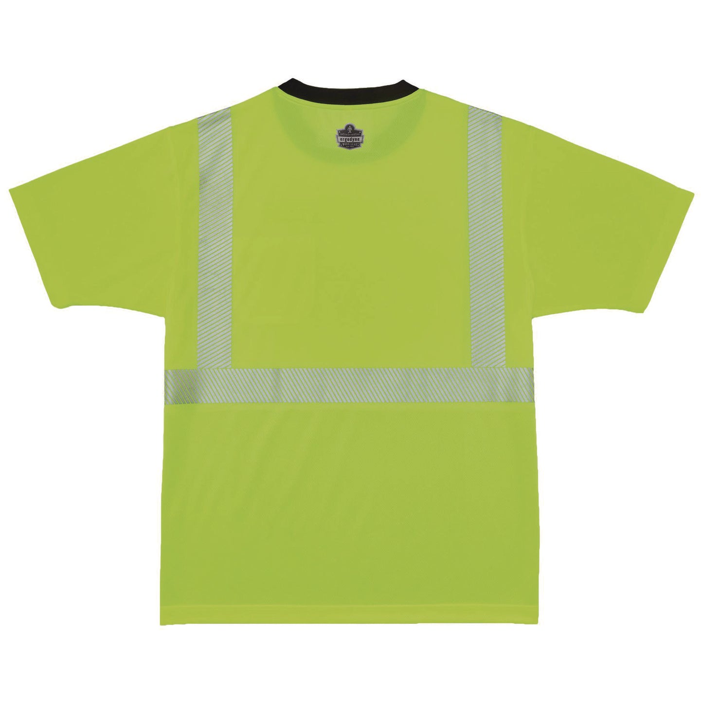 GloWear 8280BK Class 2 Performance T-Shirt with Black Bottom, XX-Small, Lime