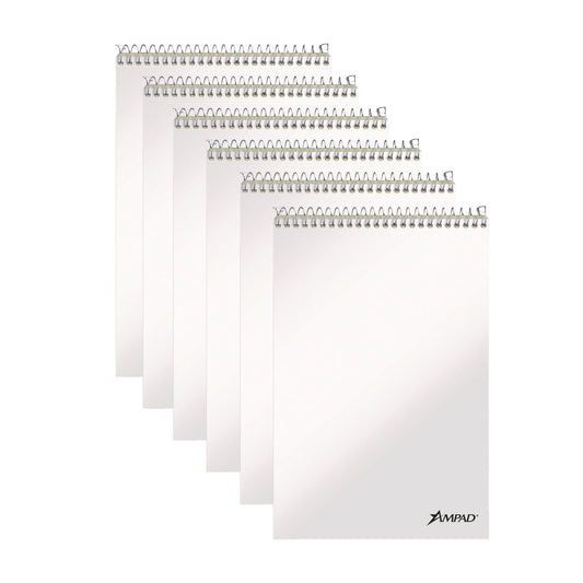 Steno Pads, Green Cover, Gregg Rule, (80) Green-Tint 6 x 9 Sheets, 6/Pack