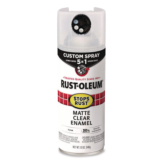 Stops Rust 5-in-1 Spray Paint, Matte Clear, 12 oz Aerosol Can