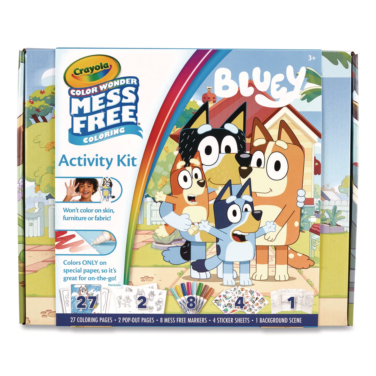 Bluey Color Wonder Activity Kit, Includes Eight Markers, Ages 3 and Up, 10 x 8 Sheets, 27 Pages