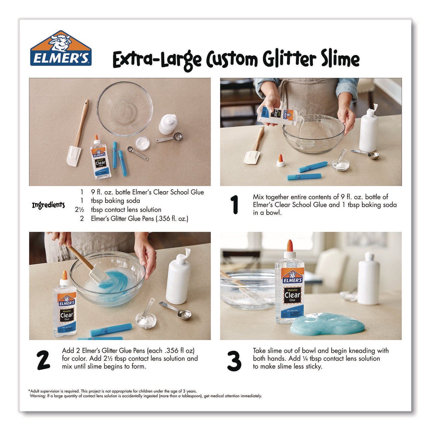 School Glue, 9 oz, Dries Clear