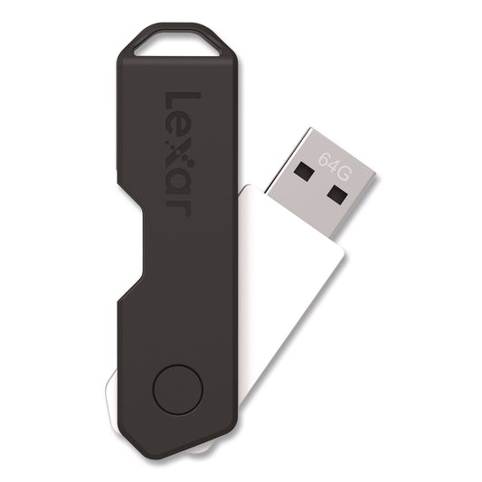 Twist Turn2 USB 2.0 Flash Drive, 64 GB, Black