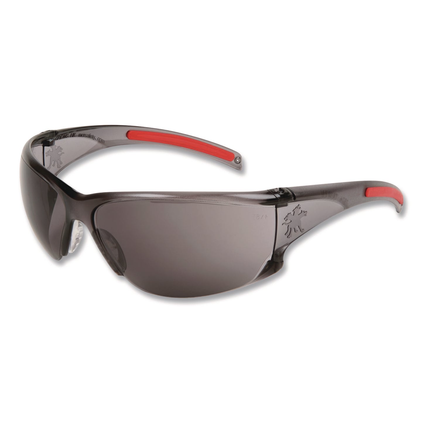 Hulk HK1 Series Safety Glasses, Smoke/Red Full Frame, Gray Dual Lens