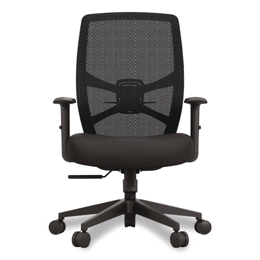 ProTask Executive Task Chair, Supports Up to 275 lb, 19.06" to 22.44" Seat Height, Black Seat/Back, Black Base